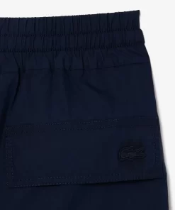 Lacoste Trousers & Shorts-Oversized Cotton Blend Wide Leg Pants