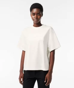 Lacoste T-Shirts-Oversized Cotton Tennis Embroidery T-Shirt