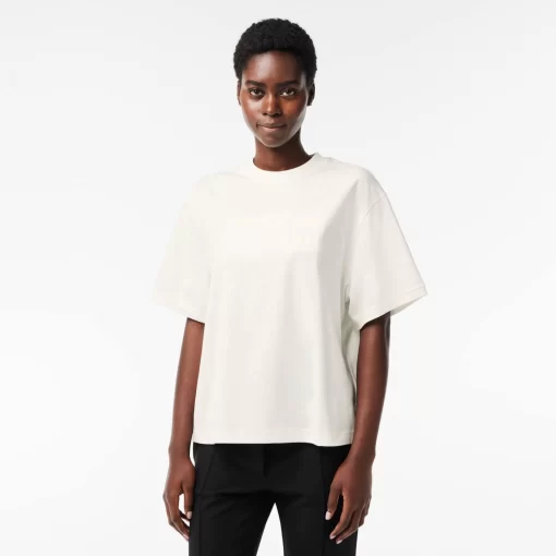 Lacoste T-Shirts-Oversized Cotton Tennis Embroidery T-Shirt