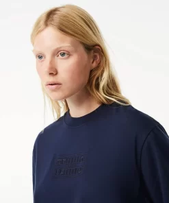 Lacoste Dresses & Skirts-Oversized Embroidered Cotton T-Shirt Dress