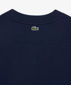 Lacoste Dresses & Skirts-Oversized Embroidered Cotton T-Shirt Dress