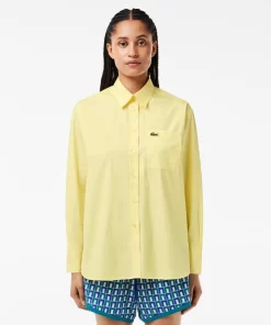 Lacoste Shirts & Tops-Oversized Fit Cotton Poplin Shirt