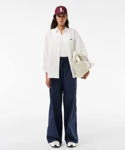 Lacoste Shirts & Tops-Oversized Fit Cotton Poplin Shirt