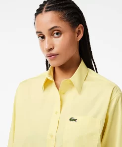 Lacoste Shirts & Tops-Oversized Fit Cotton Poplin Shirt