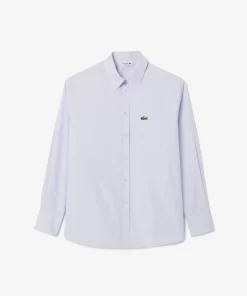 Lacoste Shirts & Tops-Oversized Fit Cotton Poplin Shirt