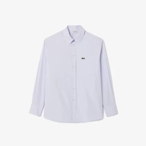 Lacoste Shirts & Tops-Oversized Fit Cotton Poplin Shirt