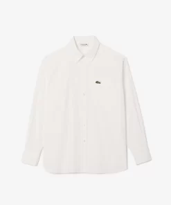 Lacoste Shirts & Tops-Oversized Fit Cotton Poplin Shirt