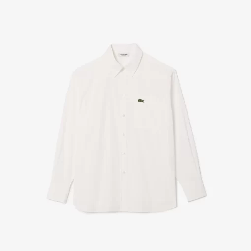 Lacoste Shirts & Tops-Oversized Fit Cotton Poplin Shirt