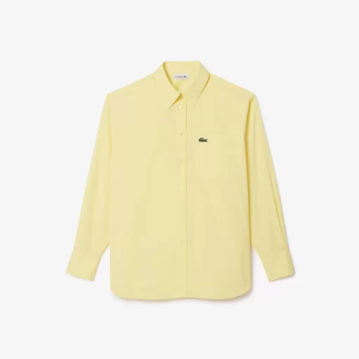 Lacoste Shirts & Tops-Oversized Fit Cotton Poplin Shirt