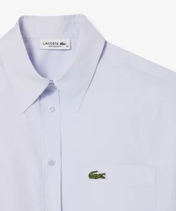 Lacoste Shirts & Tops-Oversized Fit Cotton Poplin Shirt