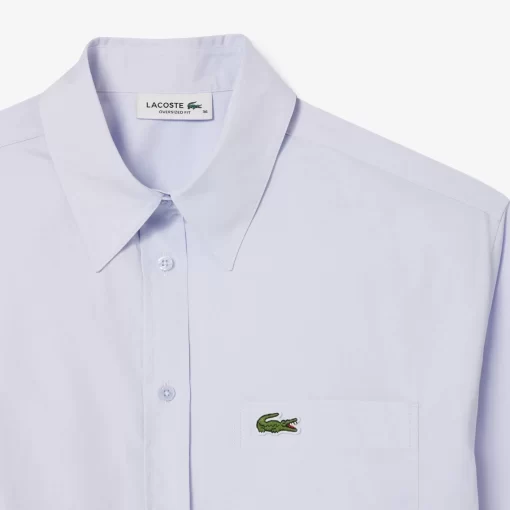 Lacoste Shirts & Tops-Oversized Fit Cotton Poplin Shirt