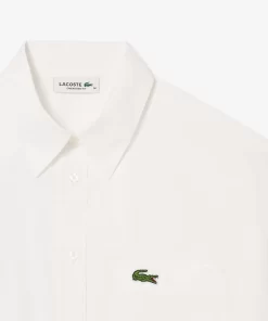 Lacoste Shirts & Tops-Oversized Fit Cotton Poplin Shirt