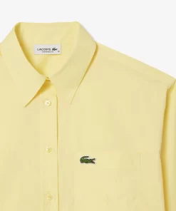 Lacoste Shirts & Tops-Oversized Fit Cotton Poplin Shirt