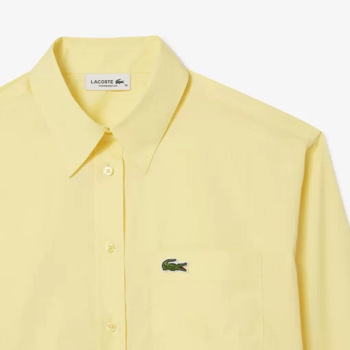 Lacoste Shirts & Tops-Oversized Fit Cotton Poplin Shirt