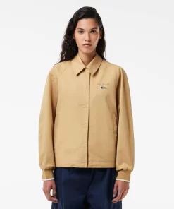 Lacoste Jackets & Coats-Oversized Jacket With Chest Embroidery