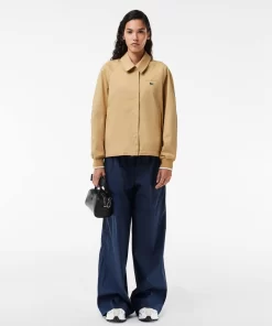 Lacoste Jackets & Coats-Oversized Jacket With Chest Embroidery