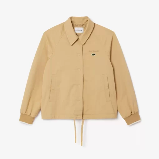 Lacoste Jackets & Coats-Oversized Jacket With Chest Embroidery