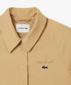 Lacoste Jackets & Coats-Oversized Jacket With Chest Embroidery