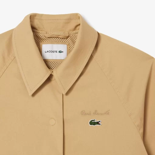 Lacoste Jackets & Coats-Oversized Jacket With Chest Embroidery