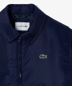 Lacoste Jackets & Coats-Oversized Logo Back Nylon Bomber Jacket