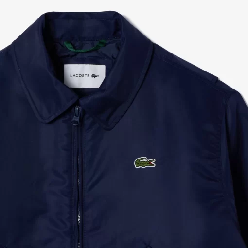 Lacoste Jackets & Coats-Oversized Logo Back Nylon Bomber Jacket