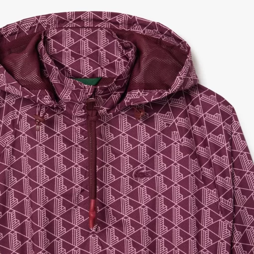 Lacoste Jackets & Coats-Oversized Monogram Taffeta Pull-On Jacket