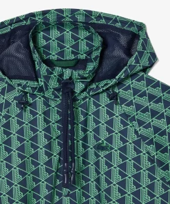 Lacoste Jackets & Coats-Oversized Monogram Taffeta Pull-On Jacket