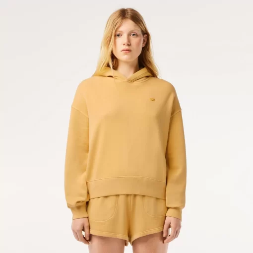 Lacoste Sweatshirts-Oversized Natural Dyed Fleece Hoodie