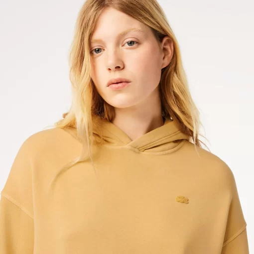 Lacoste Sweatshirts-Oversized Natural Dyed Fleece Hoodie