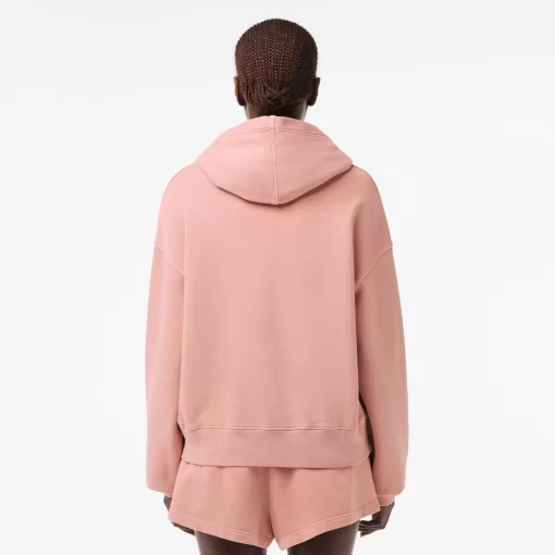 Lacoste Sweatshirts-Oversized Natural Dyed Fleece Hoodie