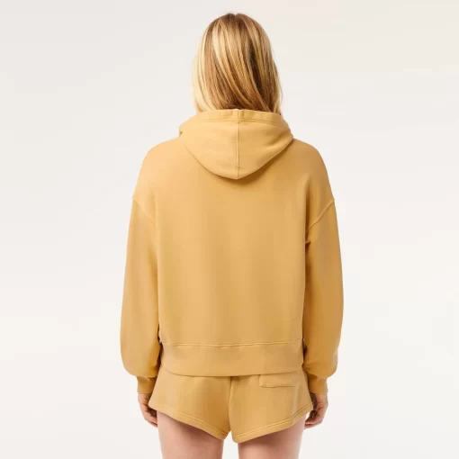 Lacoste Sweatshirts-Oversized Natural Dyed Fleece Hoodie