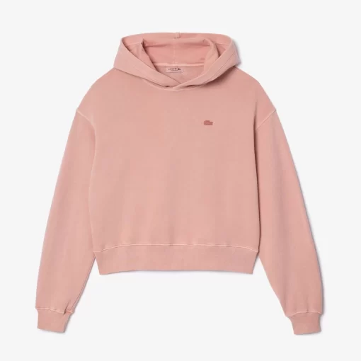 Lacoste Sweatshirts-Oversized Natural Dyed Fleece Hoodie