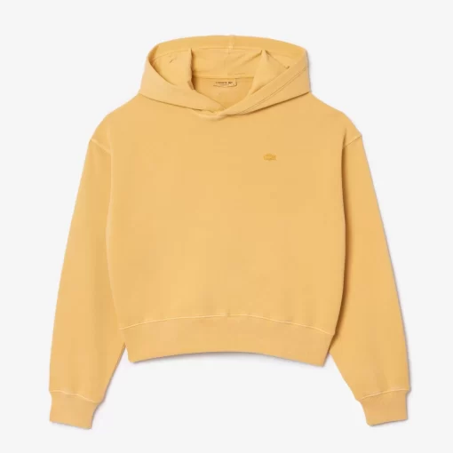 Lacoste Sweatshirts-Oversized Natural Dyed Fleece Hoodie