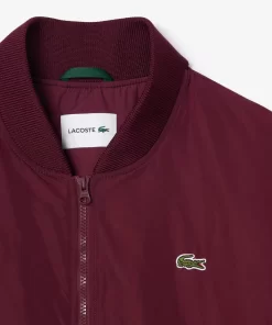 Lacoste Jackets & Coats-Oversized Ribbed Cuff Taffeta Bomber Jacket