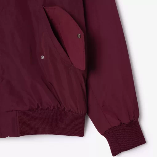 Lacoste Jackets & Coats-Oversized Ribbed Cuff Taffeta Bomber Jacket