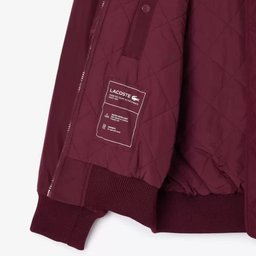 Lacoste Jackets & Coats-Oversized Ribbed Cuff Taffeta Bomber Jacket