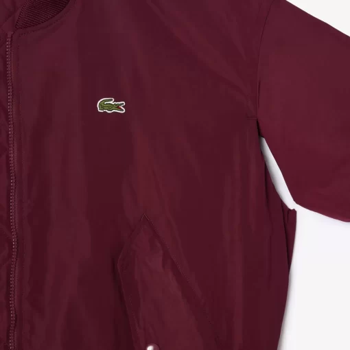 Lacoste Jackets & Coats-Oversized Ribbed Cuff Taffeta Bomber Jacket