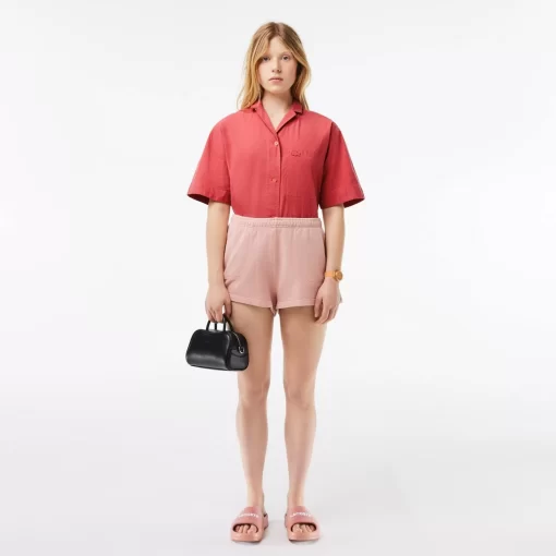 Lacoste Shirts & Tops-Oversized Short Sleeved Cotton Shirt