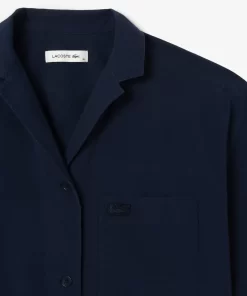 Lacoste Shirts & Tops-Oversized Short Sleeved Cotton Shirt