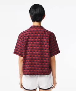 Lacoste Shirts & Tops-Oversized Short Sleeved Print Shirt