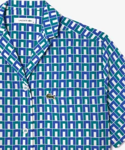 Lacoste Shirts & Tops-Oversized Short Sleeved Print Shirt