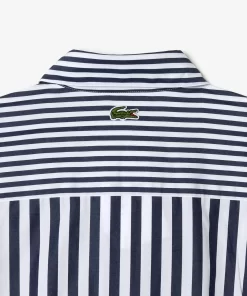 Lacoste Dresses & Skirts-Oversized Striped Cotton Poplin Shirt Dress