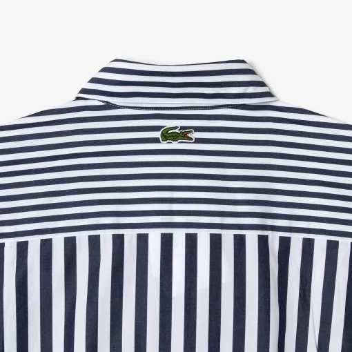 Lacoste Dresses & Skirts-Oversized Striped Cotton Poplin Shirt Dress