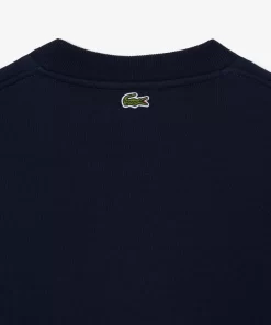 Lacoste Sweatshirts-Oversized Tennis Print Fleece Jogger Sweatshirt