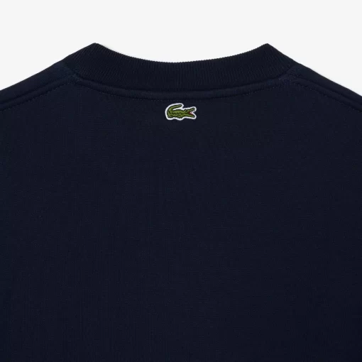 Lacoste Sweatshirts-Oversized Tennis Print Fleece Jogger Sweatshirt