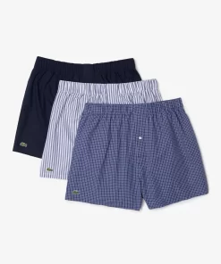 Lacoste Underwear & Lounge Wear-Pack Of 3 Authentics Striped Boxers