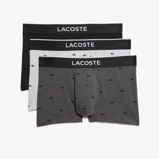 Lacoste Underwear & Lounge Wear-Pack Of 3 Casual Signature Trunk