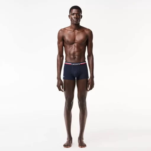 Lacoste Underwear & Lounge Wear-Pack Of 3 Iconic Trunks With Three-Tone Waistband