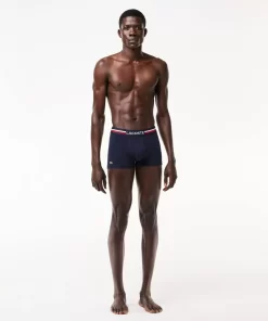 Lacoste Underwear & Lounge Wear-Pack Of 3 Iconic Trunks With Three-Tone Waistband