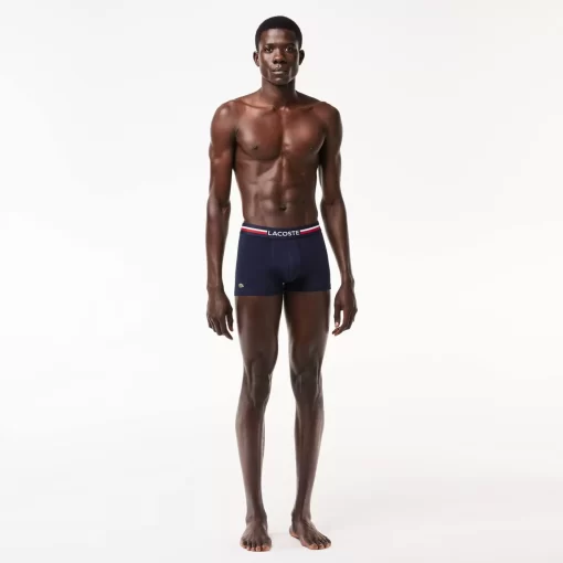 Lacoste Underwear & Lounge Wear-Pack Of 3 Iconic Trunks With Three-Tone Waistband